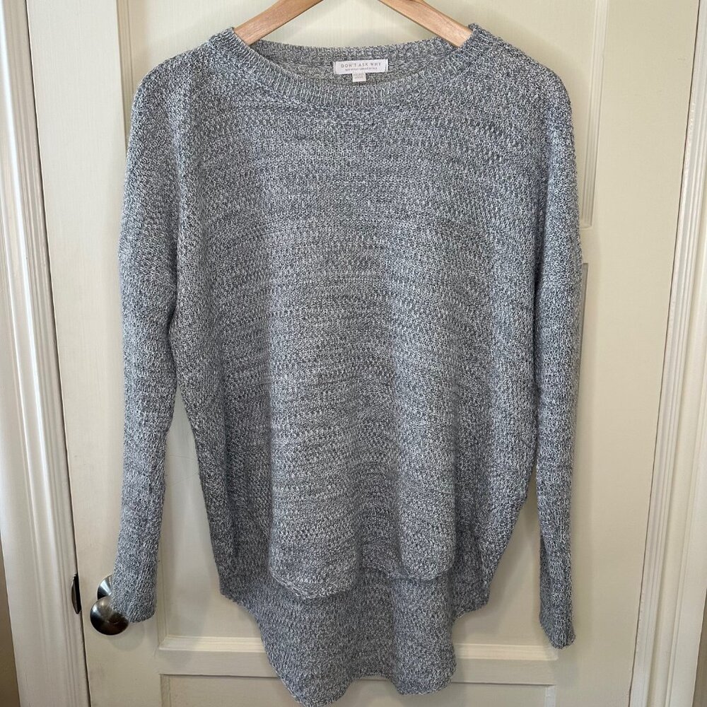 SALE 2/15 Don’t Ask Why Light Weight High/Low Knit Sweater Light Grey, One Size.